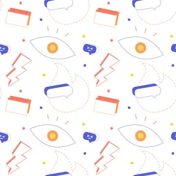 Bright linear seamless pattern. 库存插图