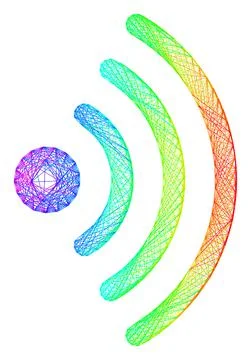 Bright Linear Wi-Fi Source 스톡 일러스트