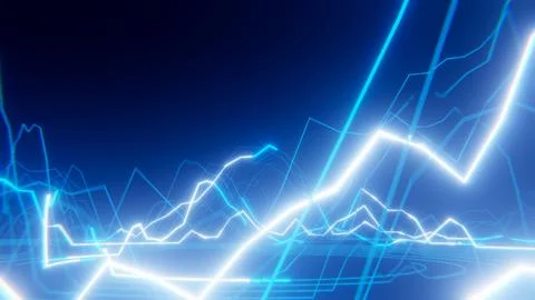 Bright lines are representing data flow, exchange and processing Stock Illustration