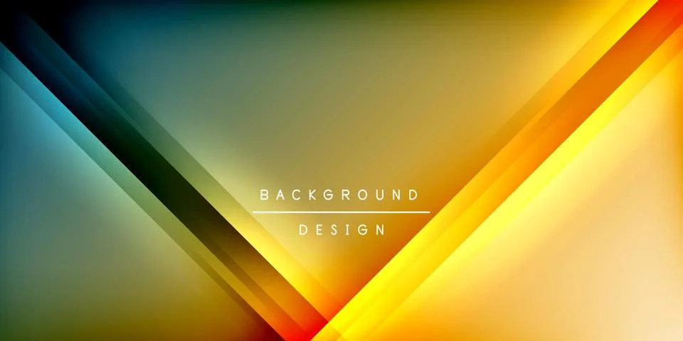 Bright lines background. Gradient geometric template wallpaper Illustrazione stock