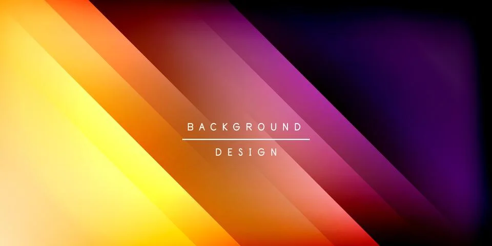 Bright lines background. Gradient geometric template wallpaper Illustrazione stock