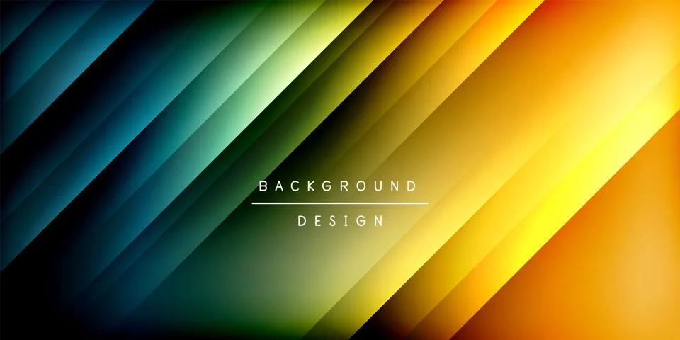 Bright lines background. Gradient geometric template wallpaper Stock Illustration