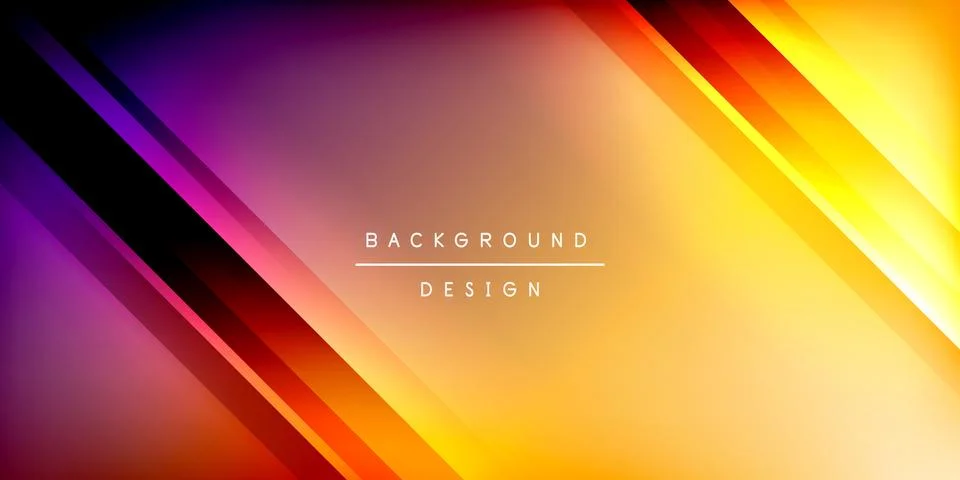 Bright lines background. Gradient geometric template wallpaper Stock Illustration