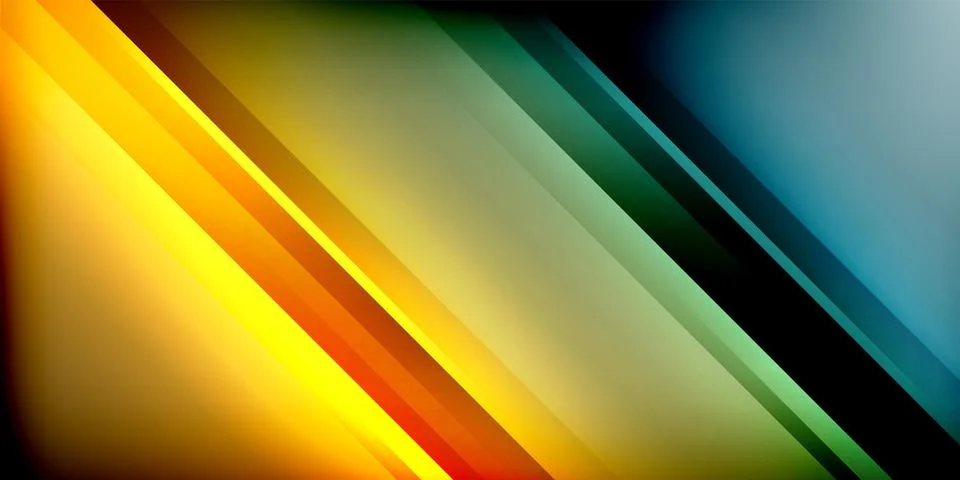 Bright lines background. Gradient geometric template wallpaper Illustrazione stock
