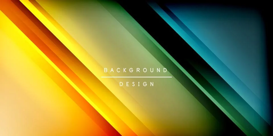 Bright lines background. Gradient geometric template wallpaper Stock Illustration