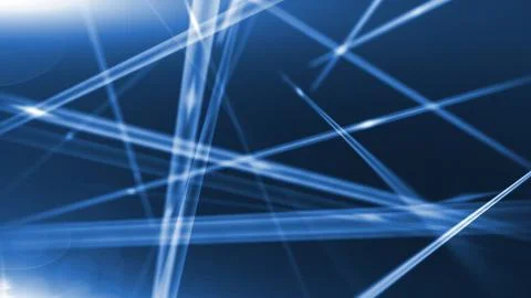 Bright lines in different direction with a blue background Stock Illustration