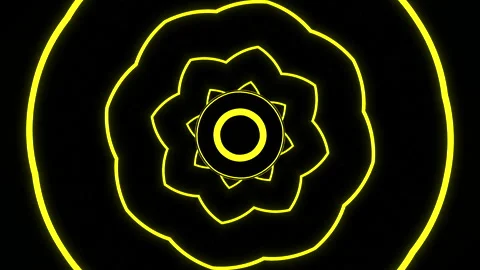 Bright lines of hypnotic floral pattern with circles. Design. Simple circles Video stock 250553304