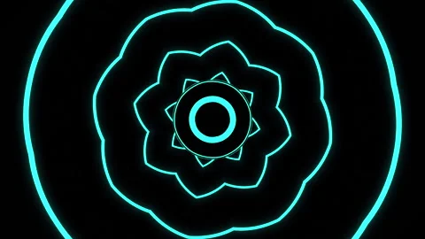 Bright lines of hypnotic floral pattern with circles. Design. Simple circles Video stock 250855759
