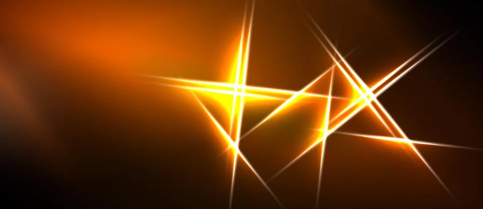 Bright lines intersect, creating dynamic energy. Warm orange hues dominate da Illustrazione stock