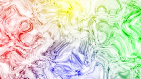 Bright liquid quicksilver moving effect with rotating neon colors background Stock Footage 115965010