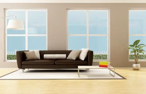 Bright living room Stock Illustration