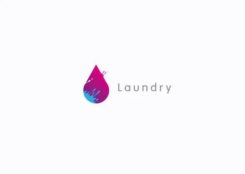 Bright logo for laundry or dry cleaning Illustrazione stock