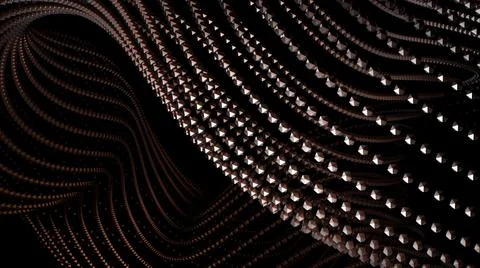 Bright loop.Design.A black background on which a large loop made of roundels in 스톡 일러스트