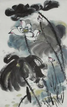 Bright lotus flower Stock Illustration