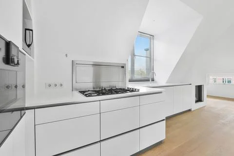Bright luxury kitchen Stock Photos