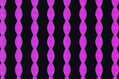 Bright magenta twisted ribbons repeat in vertical columns across a dark Stock Illustration