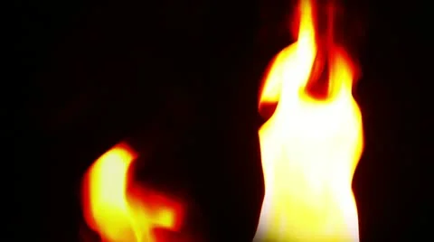 Bright Magic flames in the night Stock-Footage 18153970
