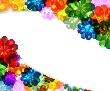 Bright magic flowers 库存插图
