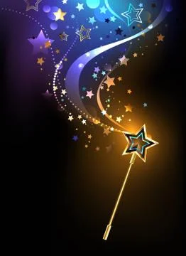 Bright magic wand Illustrazione stock