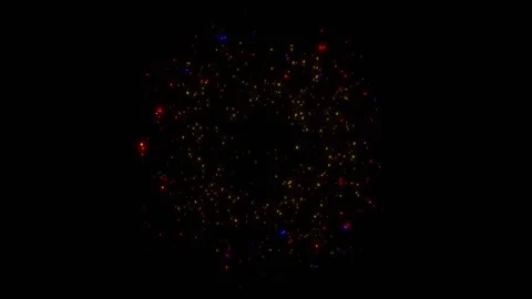A bright, magical flash of glowing lights. Stock Footage 328235681