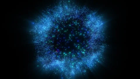 A bright, magical flash of glowing lights. Stock Footage 328235847