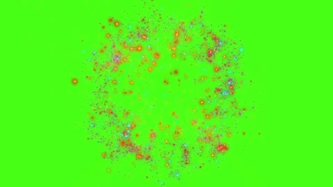 A bright magical flash resembles multi-colored and fiery fireworks Stock Footage 276653465