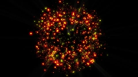 A bright magical flash resembles multi-colored and fiery fireworks Stock Footage 276653467