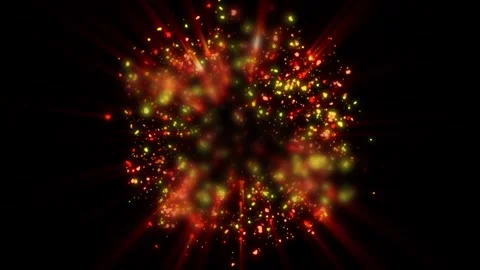 A bright magical flash resembles multi-colored and fiery fireworks Stock Footage 276653469