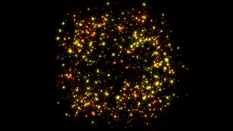 A bright magical flash resembles multi-colored and fiery fireworks Stock Footage 276653901