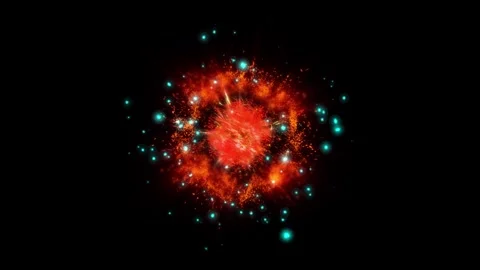 A bright magical flash resembles multi-colored and fiery fireworks Stock Footage 276653934