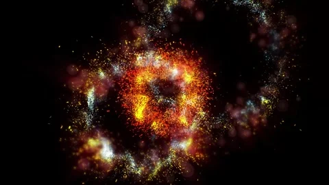 A bright magical flash resembles multi-colored and fiery fireworks Stock Footage 277659080
