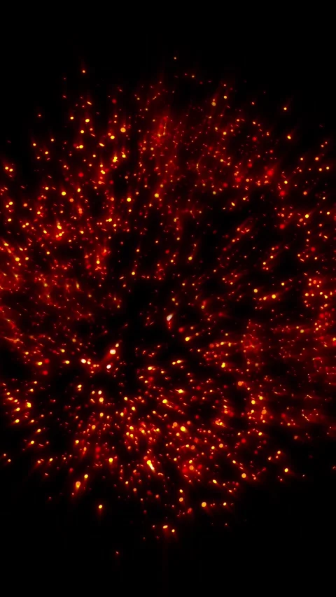 A bright magical flash resembles multi-colored and fiery fireworks Stock Footage 281949294