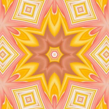 Bright mandala pattern with floral elements Illustrazione stock