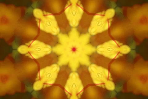 Bright mandala pattern with rhombus shapes connected to each other Stock Illustration