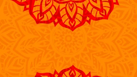 Bright mandala spinning animation background Stock Footage 242469604