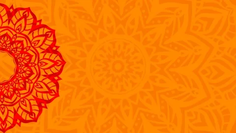 Bright mandala spinning animation background Stock Footage 242469605