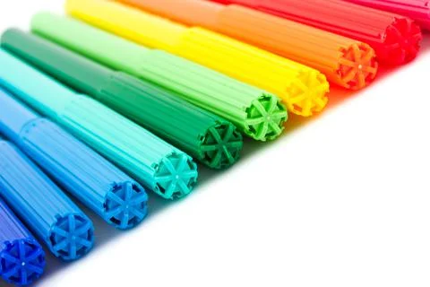 Bright markers Stock Photos