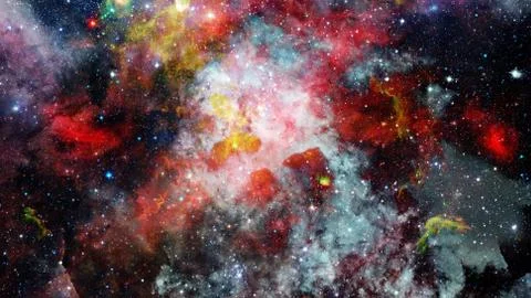 Bright massive stars in the nebula. Elements of this image furnished by NASA. 스톡 사진