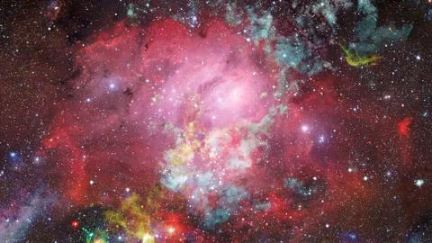 Bright massive stars in the nebula. Elements of this image furnished by NASA. 스톡 사진