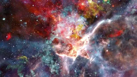 Bright massive stars in the nebula. Elements of this image furnished by NASA. Foto stock