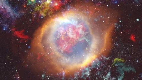 Bright massive stars in the nebula. Elements of this image furnished by NASA. 스톡 사진