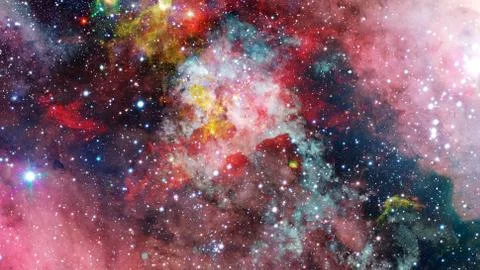 Bright massive stars in the nebula. Elements of this image furnished by NASA. Stock Photos