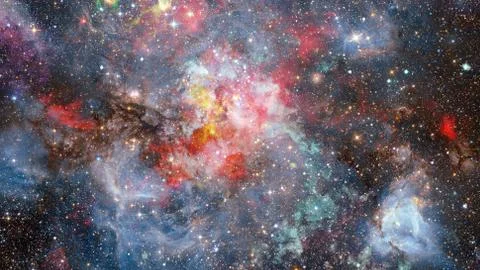 Bright massive stars in the nebula. Elements of this image furnished by NASA. 스톡 사진