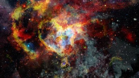 Bright massive stars in the nebula. Elements of this image furnished by NASA. Foto stock