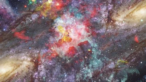 Bright massive stars in the nebula. Elements of this image furnished by NASA. Stock Photos