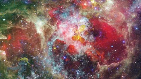 Bright massive stars in the nebula. Elements of this image furnished by NASA. 写真素材