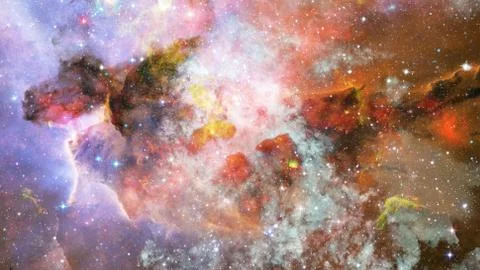 Bright massive stars in the nebula. Elements of this image furnished by NASA. 스톡 사진