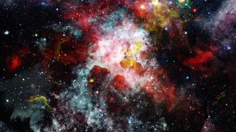 Bright massive stars in the nebula. Elements of this image furnished by NA... Foto stock