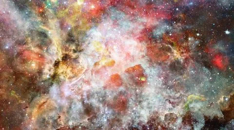 Bright massive stars in the nebula. Elements of this image furnished by NA... Stock Photos