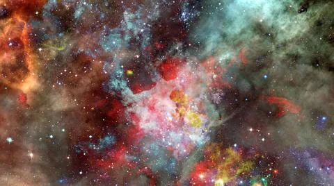 Bright massive stars in the nebula. Elements of this image furnished by NA... Foto stock